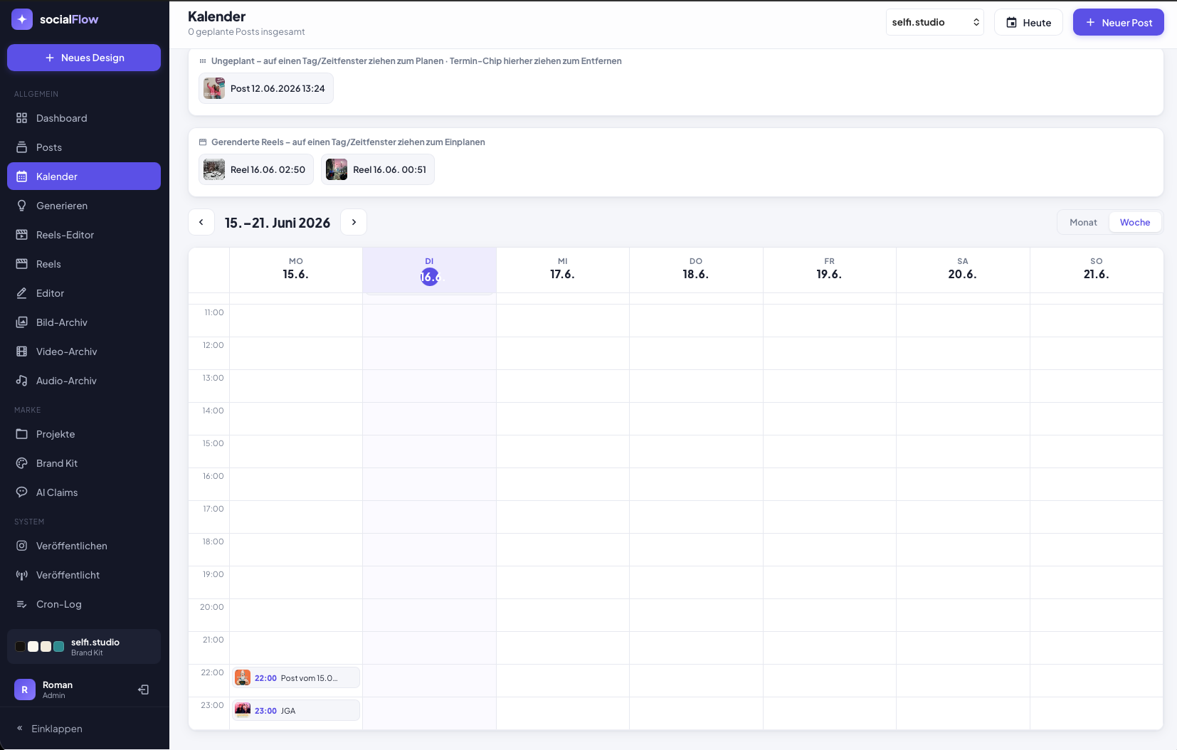 socialFlow Kalender